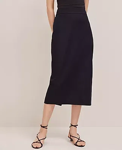 Ann Taylor Petite Linen-blend Midi Skirt