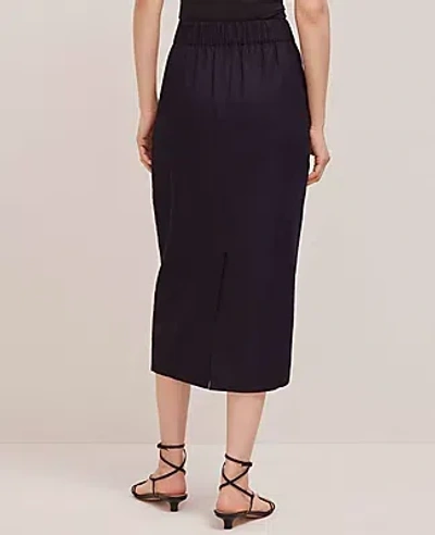 Ann Taylor Petite Linen-blend Midi Skirt