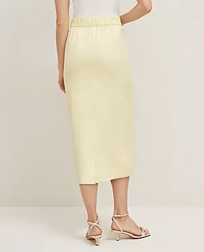 Ann Taylor Petite Linen-blend Midi Skirt