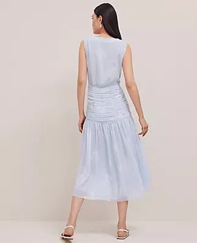Ann Taylor Petite Floral Ruched Tie Dress