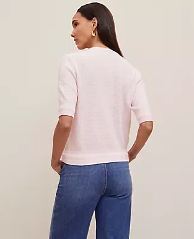 Ann Taylor Petite Blouson Sleeve Stitch Cardigan