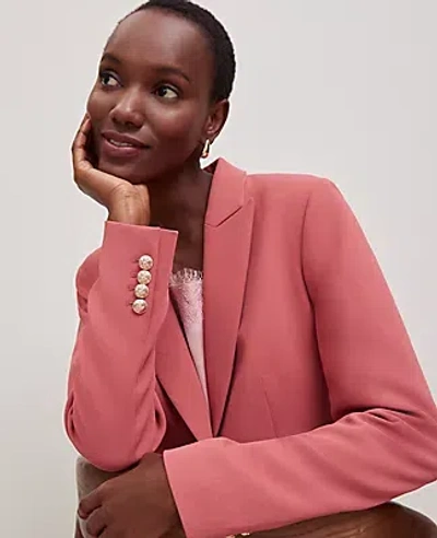 Ann Taylor Petite Crinkle Fitted Blazer