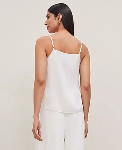 Ann Taylor Petite Lace Trim Square Neck Tank Top