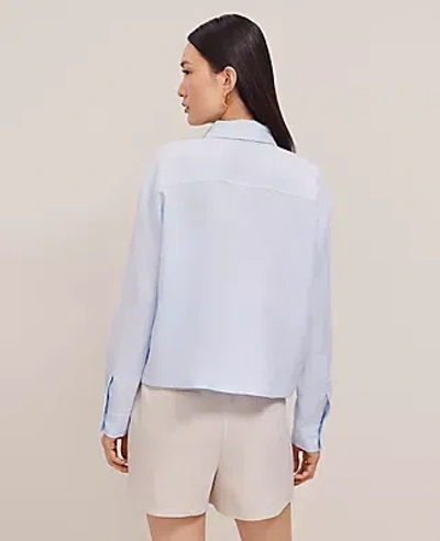 Ann Taylor Petite Cropped Linen Shirt