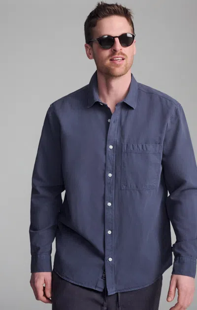 Mavi One Pocket Long Sleeve Button-up Shirt In Outer Space