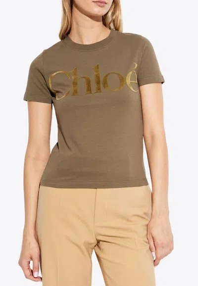 Chloé Logo Lettering T-shirt