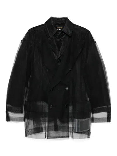 Comme Des Garçons Layered Sheer Jacket Longline Design