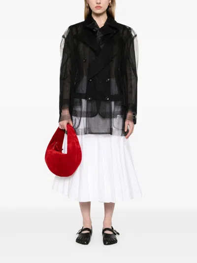 Comme Des Garçons Layered Sheer Jacket Longline Design