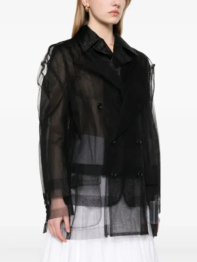 Comme Des Garçons Layered Sheer Jacket Longline Design