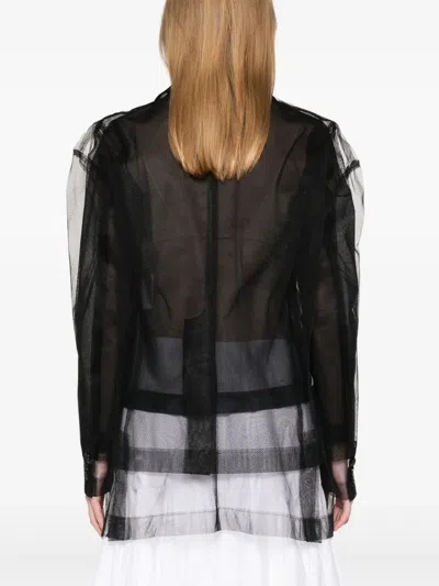Comme Des Garçons Layered Sheer Jacket Longline Design