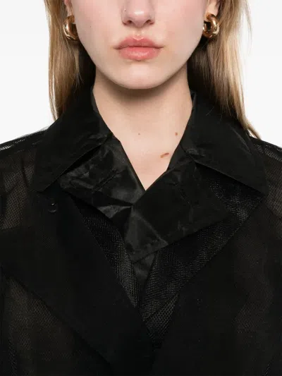 Comme Des Garçons Layered Sheer Jacket Longline Design