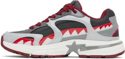 Bape Gray & Red '' Shark Sta #3 Sneakers