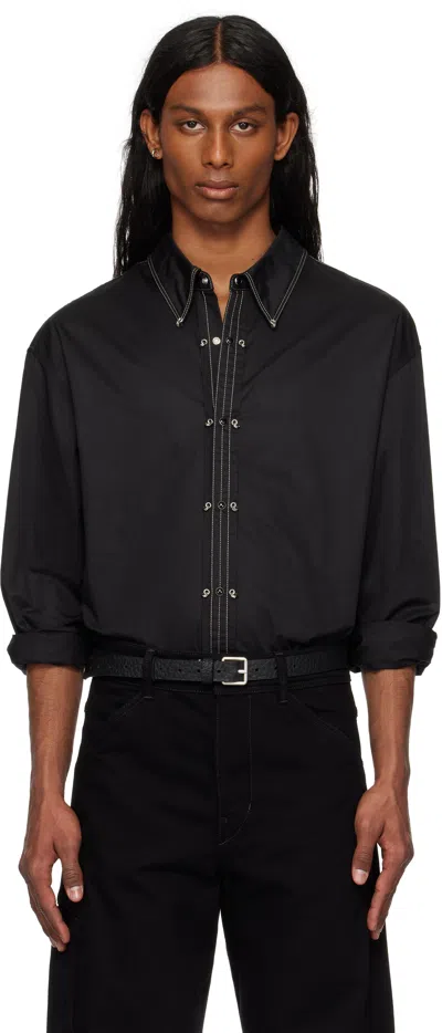 Lemaire Embellished Cotton Satin Shirt