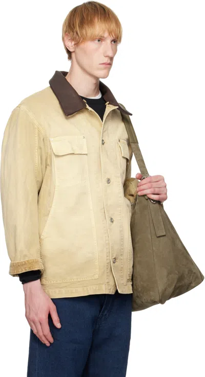 Auralee Beige Organic Cotton Duck Jacket