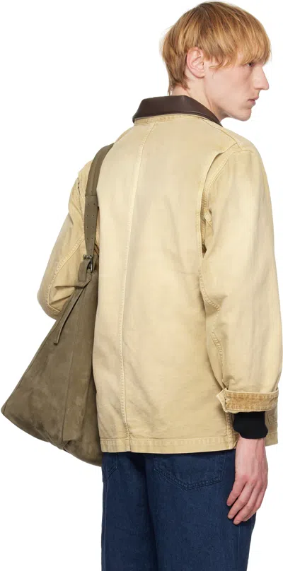 Auralee Beige Organic Cotton Duck Jacket