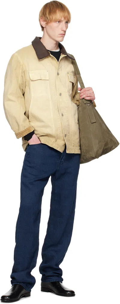 Auralee Beige Organic Cotton Duck Jacket