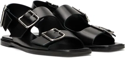Aeyde 10mm Thekla Leather Sandals In Black