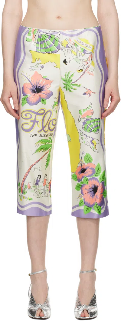Anna Sui Florida Cotton Sateen Capri Pants
