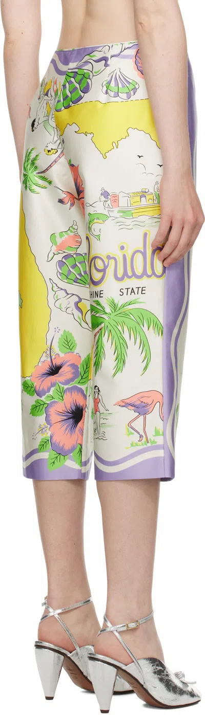 Anna Sui Florida Cotton Sateen Capri Pants