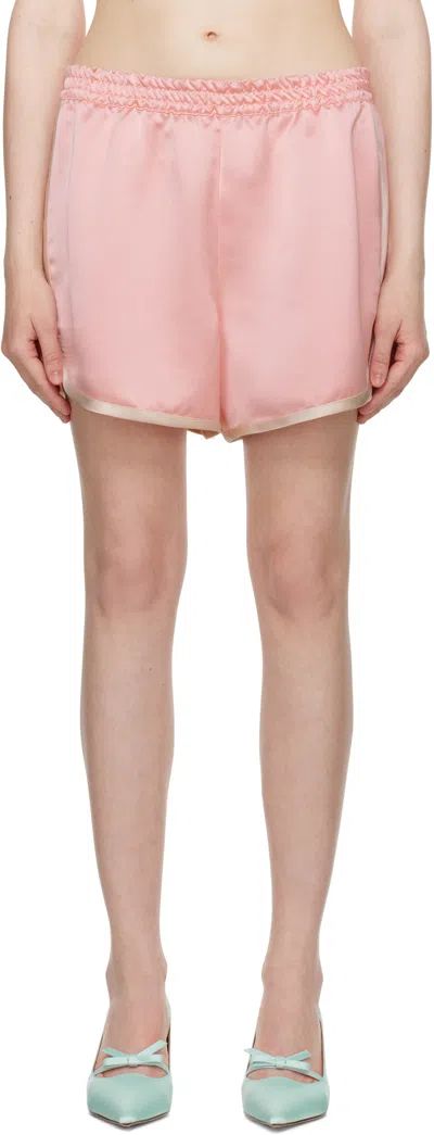Anna Sui Pink Satin Shorts