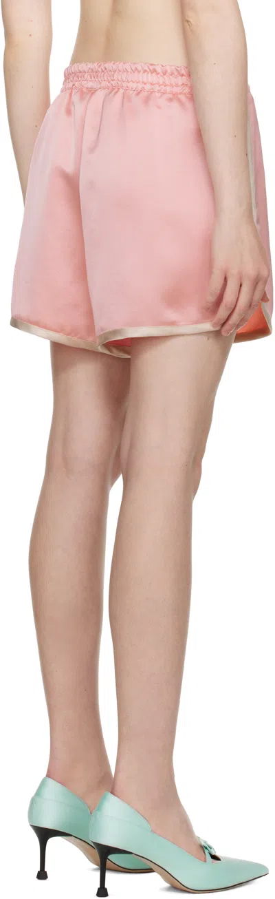 Anna Sui Pink Satin Shorts