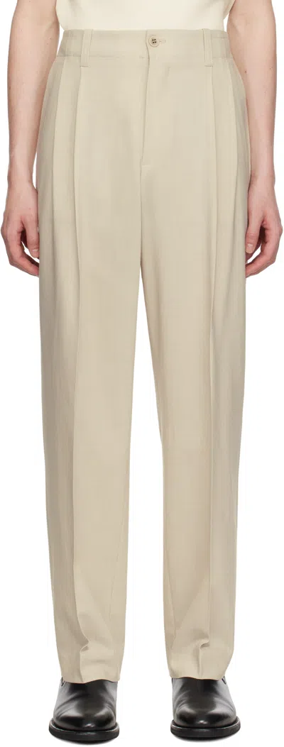 Golden Goose Beige Wool Blend Trousers