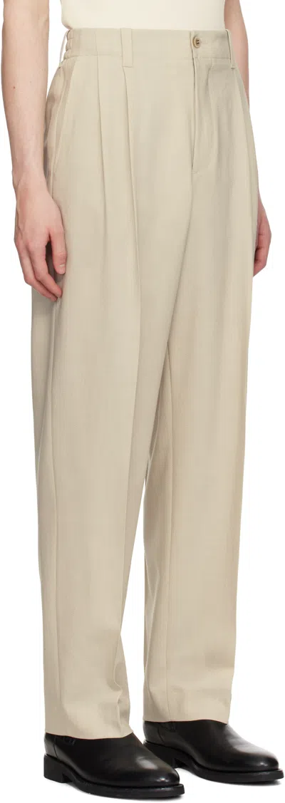 Golden Goose Beige Wool Blend Trousers