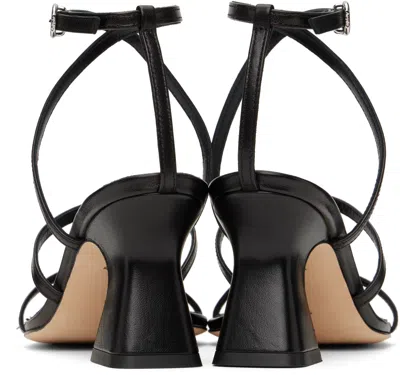 Aeyde Black Edda Leather Heeled Sandals