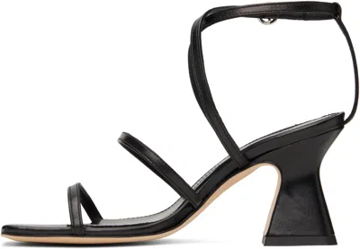 Aeyde Black Edda Leather Heeled Sandals
