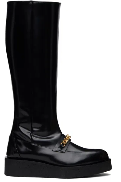 Ernest W Baker Black Chain Creeper Boots
