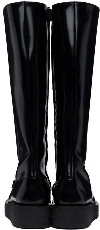Ernest W Baker Black Chain Creeper Boots