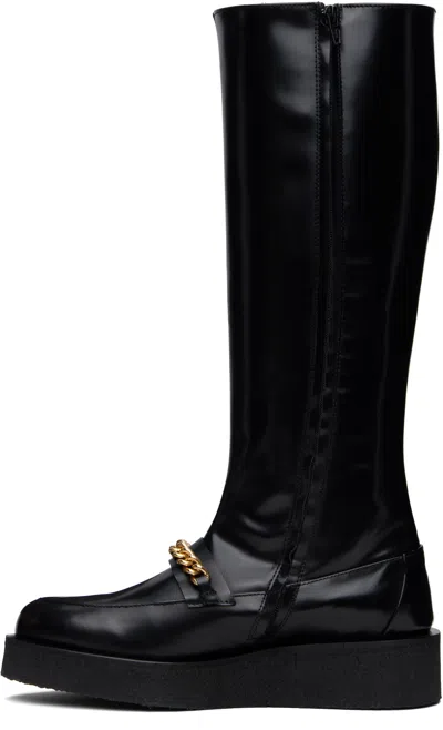 Ernest W Baker Black Chain Creeper Boots