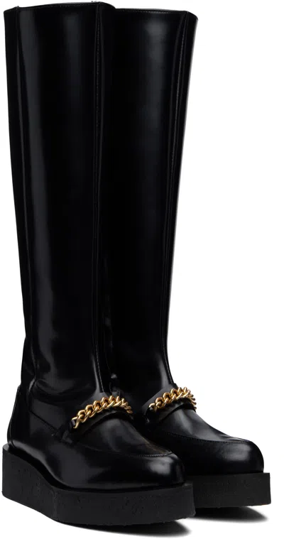 Ernest W Baker Black Chain Creeper Boots
