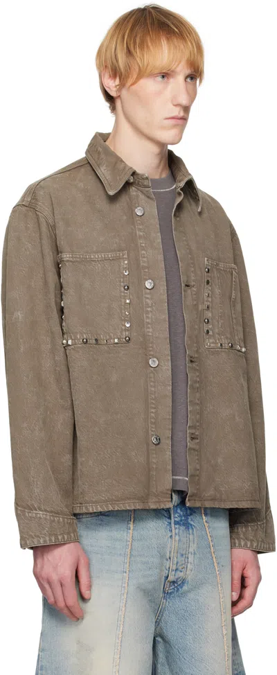 Hope Brown Studded Denim Jacket