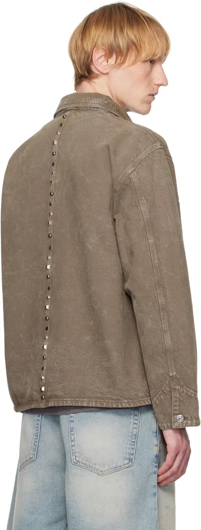 Hope Brown Studded Denim Jacket