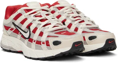Nike Red & Off-white P-6000 Sneakers