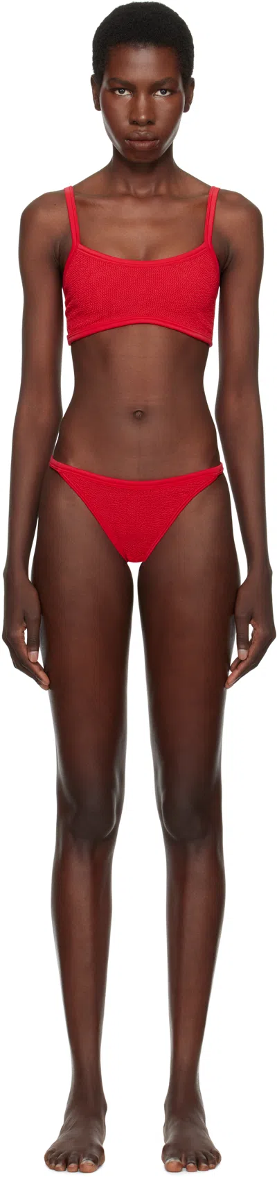 Hunza G Red Tyler Tonal Bikini