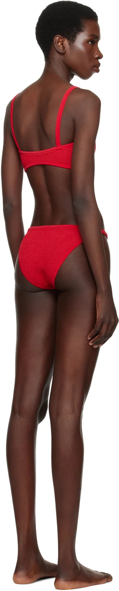 Hunza G Red Tyler Tonal Bikini