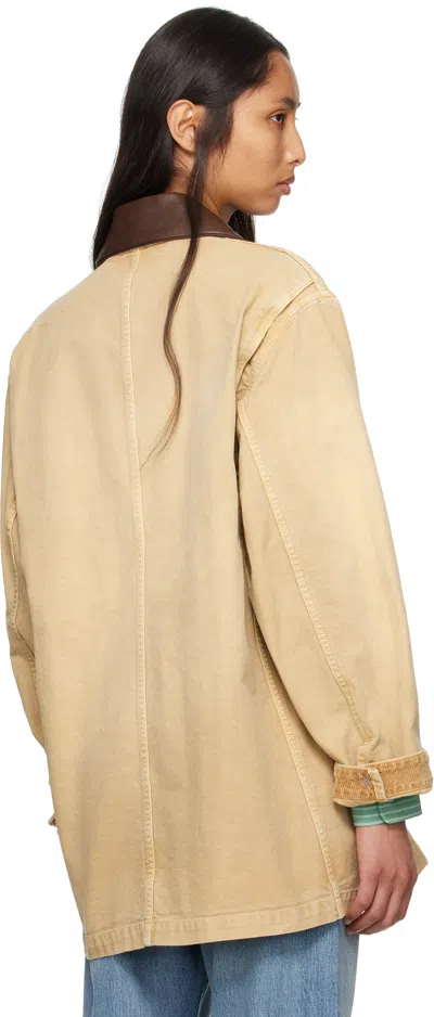 Auralee Beige Organic Cotton Duck Jacket