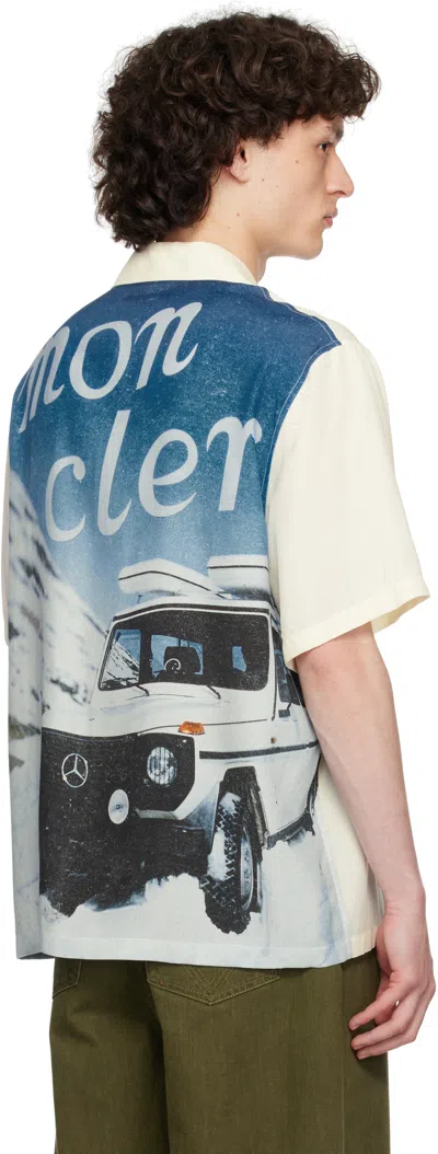 Moncler Genius Moncler X Mercedes-benz By Nigo Print Bowling Shirt In Neutral