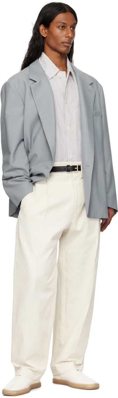 Lemaire Blue Soft Double Breasted Blazer
