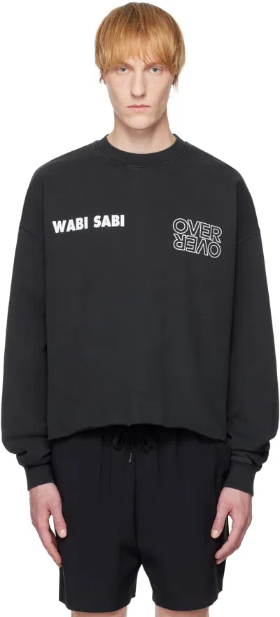 Over Over Gray Boxy Crop Crew Sweatshirt