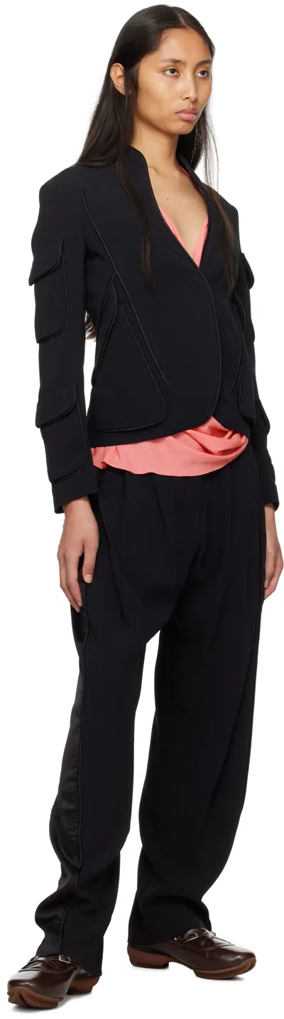 Kiko Kostadinov Black Cauda Tailored Blazer In Black