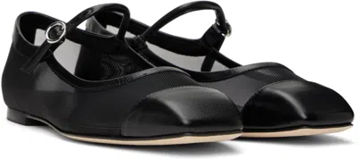 Aeyde Uma Mesh Leather Mary Jane Flats