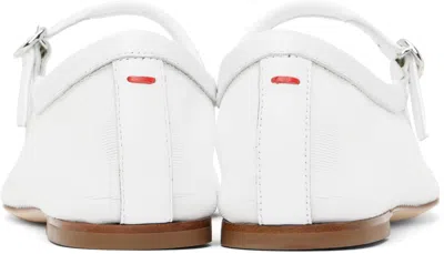 Aeyde White Uma Mesh Toe-cap Ballerina Flats
