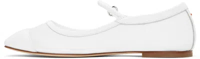 Aeyde White Uma Mesh Toe-cap Ballerina Flats