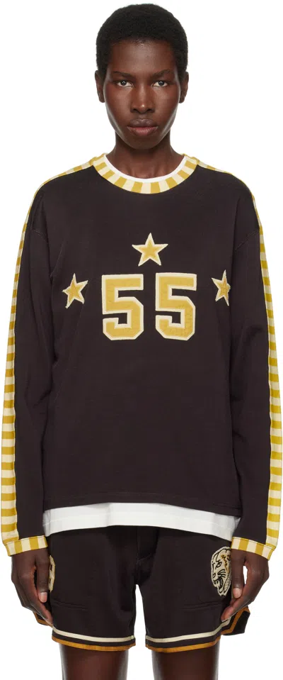 Bode Medalist Long-sleeved T-shirt In Brown