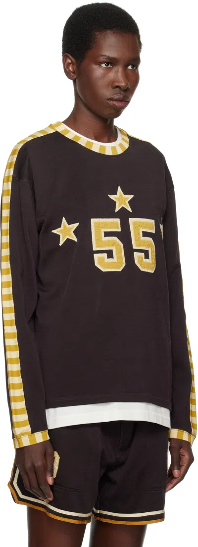 Bode Medalist Long-sleeved T-shirt In Brown