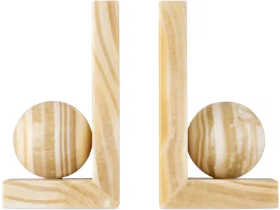 Soho Home Beige Mango Onyx Prato Bookends