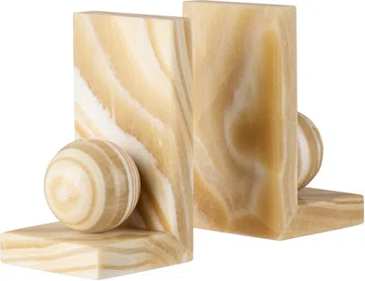 Soho Home Beige Mango Onyx Prato Bookends
